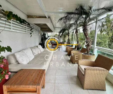 Apartamento garden com 3 dormitórios à venda, 222 m² por r$ 3.200.000,00 - aparecida - santos/sp