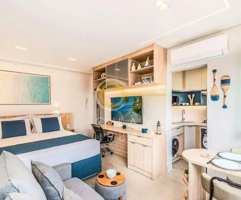 Studio com 1 dormitório, 31 m² - venda por r$ 550.000,00 ou aluguel por r$ 4.500,00/mês - embaré - santos/sp