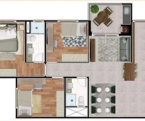 Apartamento para venda em santo andré, casa branca, 3 dormitórios, 1 suíte, 2 banheiros, 1 vaga