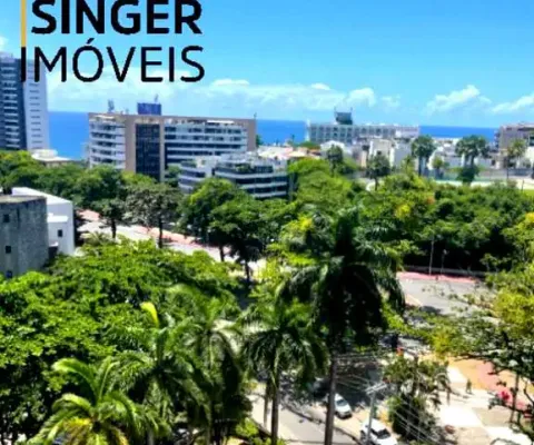 Imperdível: apartamento com 4 quartos (3 suítes), jardim apipema, ssa/ba > 144 m², ampla sala, vista mar, sala de tv, lavabo, 3 vagas, infraestrutura