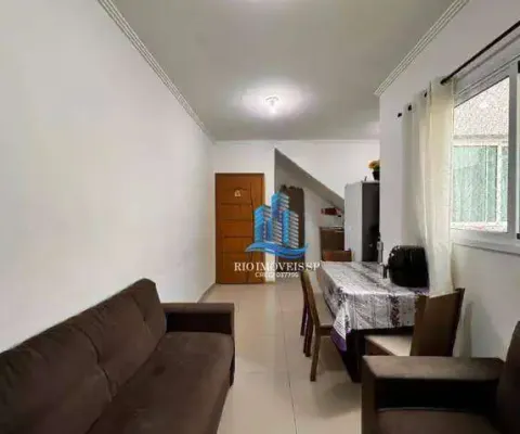 Cobertura com 2 dormitórios à venda, 88 m² por r$ 399.000 - vila humaitá - santo andré/sp