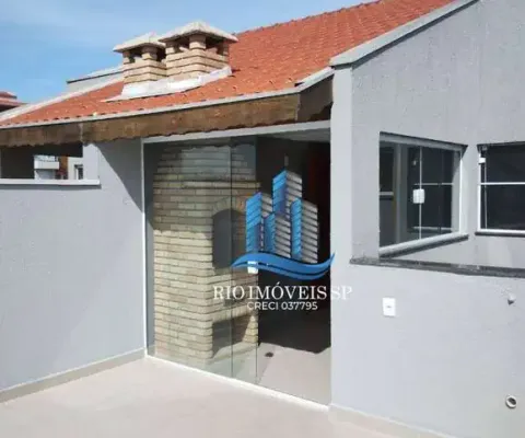 Cobertura com 2 dormitórios à venda, 72 m² por r$ 420.000,00 - jardim utinga - santo andré/sp
