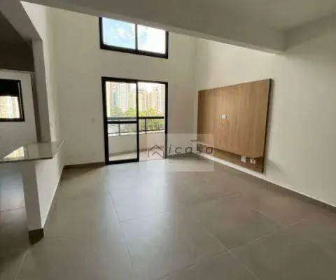 Loft com 1 dormitório, 78 m² - venda por r$ 999.000,00 ou aluguel por r$ 5.253,01/mês - jardim aquarius - são josé dos campos/sp