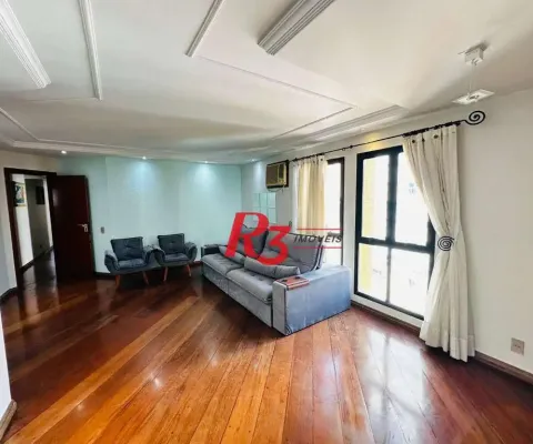 Apartamento com 4 dormitórios para alugar, 200 m² por r$ 5.500,00/mês - boqueirão - santos/sp
