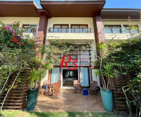 Casa com 5 suítes à venda, 408 m² por r$ 6.500.000 - balneário praia do pernambuco - guarujá/sp