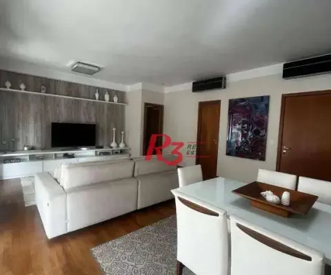 Apartamento com 3 dormitórios, 160 m² - venda por r$ 2.550.000,00 ou aluguel por r$ 19.670,00/mês - embaré - santos/sp