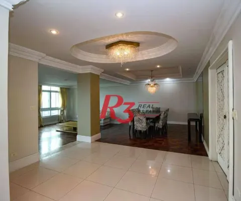 Apartamento com 4 dormitórios, 355 m² - venda por r$ 4.700.000,00 ou aluguel por r$ 18.000,00/mês - boqueirão - santos/sp