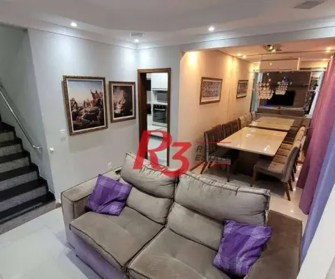 Sobrado com 4 dormitórios para alugar, 151 m² por r$ 10.901,00/mês - pompéia - santos/sp
