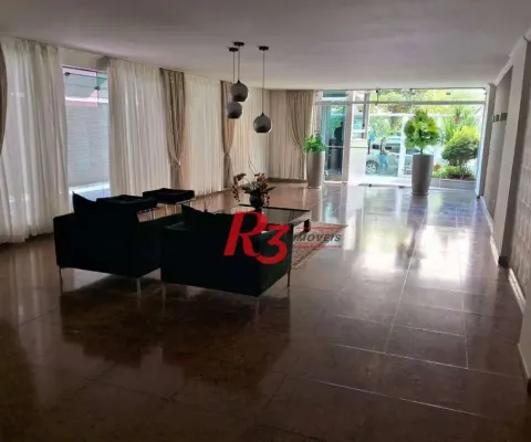 Apartamento com 4 dormitórios para alugar, 210 m² por r$ 8.300,00/mês - pompéia - santos/sp