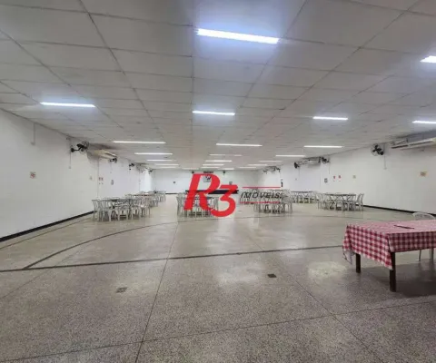 Salão para alugar, 750 m² por r$ 18.000,00/mês - campo grande - santos/sp