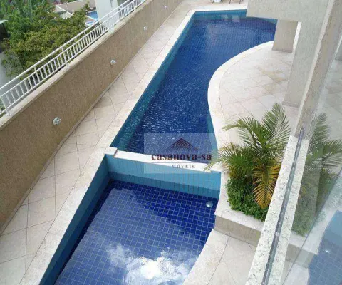 Cobertura  para alugar, 164 m² por r$ 5.825/mês - vila guiomar - santo andré/sp
