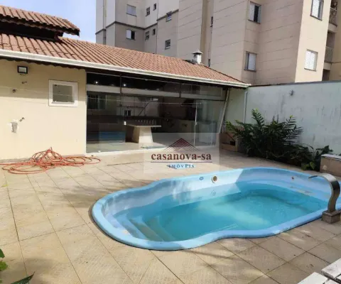 Sobrado com piscina para alugar, 424 m² por r$ 11.100/mês - parque bandeirante - santo andré/sp