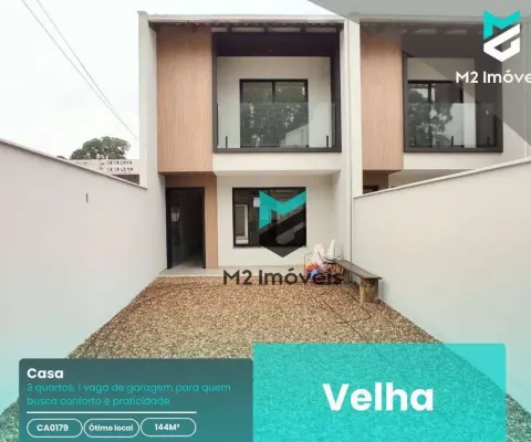 Casa com 3 dormitórios à venda, 144 m² por r$ 770.000,00 - velha - blumenau/sc