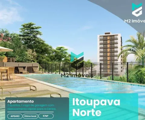 Apartamento com 2 dormitórios à venda, 57 m²  - itoupava norte - blumenau/sc