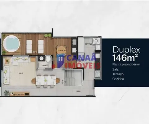 Cobertura duplex 3 suítes 146m² belvedere towers - próximo ao praia clube