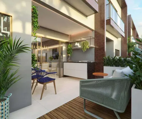 Casas duplex 3 quartos 1 suíte, em condomínio fechado de alto padrão próximo da praia à venda em cabedelo - paraíba