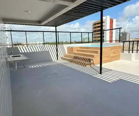 Oportunidade pronto pra morar. cobertura com terraço exclusivo, 3 quartos, 1 suíte à venda no aeroclube - joão pessoa - paraíba.