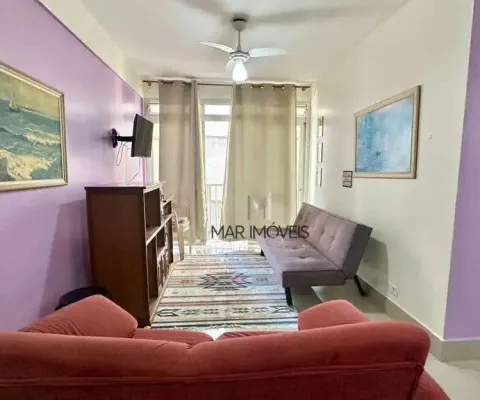 Apartamento para locação anual na praia das astúrias/ mar imóveis prime.