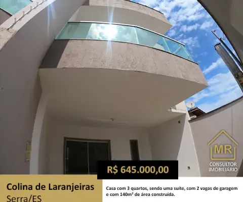 Casa com 2 quartos à venda na Avenida Central, Colina de Laranjeiras, Serra