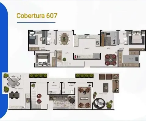 Cobertura à venda, 2 quartos, 2 vagas, teixeira dias - belo horizonte/mg