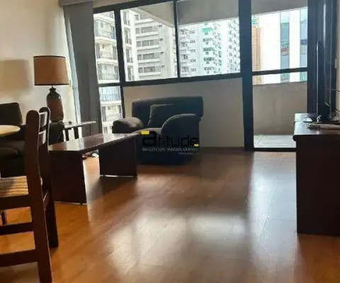 Apartamento mobiliado um dormitorio centro alphaville 61m2