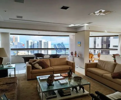 Apartamento nascente decorado 3 suítes sendo 1 suíte master com 2 banheiros e closet 312m2 na ondina