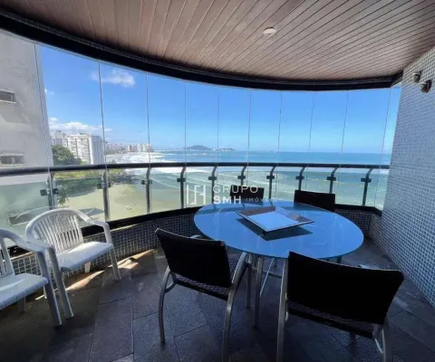 Apartamento com 4 dormitórios, 200 m² - venda por r$ 2.000.000,00 ou aluguel por r$ 15.000,00/mês - astúrias frente mar - guarujá/sp