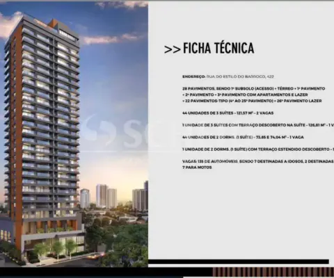 Estilo chácara santo antônio, 120 m², 3 súites e 2 vagas.