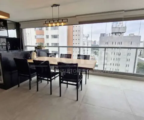 Apartamento á venda no brooklin com 141m², 3 quartos sendo 3 suítes, 2 vagas.