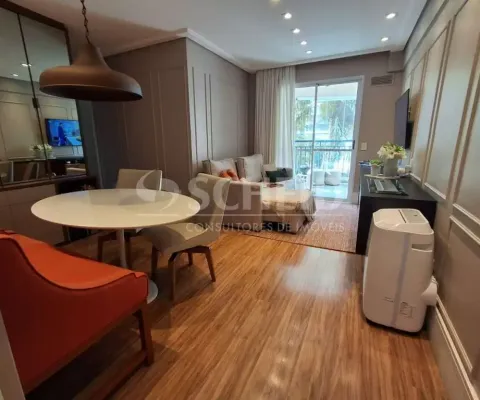 Apartamento mobiliado para locação 65m² campo belo, 2 quartos,1 suíte, cozinha e quartos planejados.