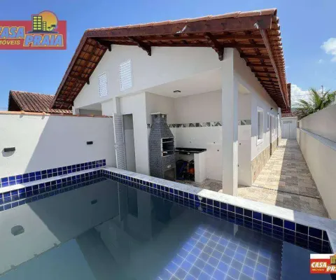 Itanhaem 339.000,00 casa nova com piscina 2 quartos, 80 m² por r$ 359.900 - jardim suarão
