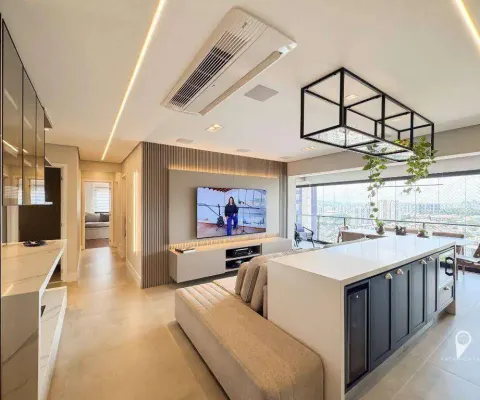 Apartamento  totalmente mobiliadocom 3 dormitórios à venda, 115 m² por r$ 2.200.000 - centro - osasco/sp