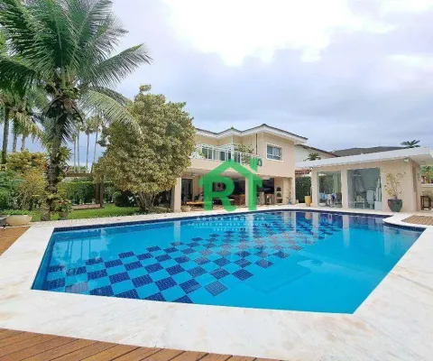 Casa de alto padrão, condomínio fechado, 4 suítes, 4 vagas, lazer, enseada, guarujá/sp.