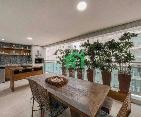 Apartamento com 4 dormitórios à venda, 134 m² por r$ 1.190.000,00 - jardim astúrias - guarujá/sp