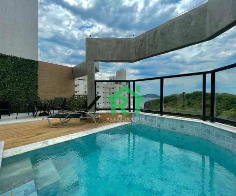 Cobertura com 3 dormitórios, 200 m² - venda por r$ 2.650.000,00 ou aluguel por r$ 18.000,00/mês - pitangueiras - guarujá/sp