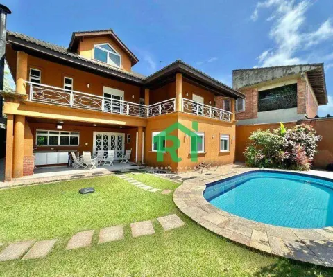 Casa beira mar, 6 dormitórios (6 suítes), 4 vagas, lazer, pernambuco, guarujá/sp.