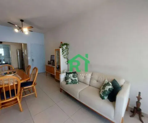 Apartamento reformado com 2 dormitórios à venda, 79 m² por r$ 420.000 - enseada - guarujá/sp