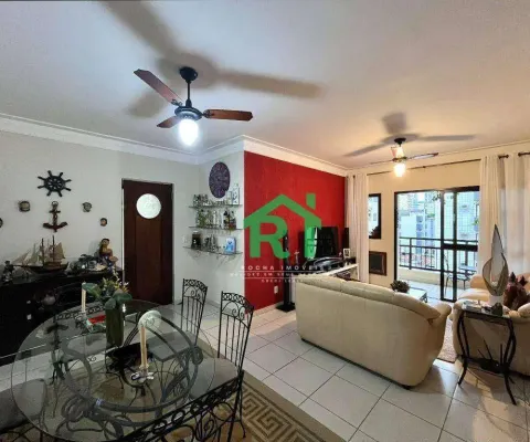 Apartamento com 2 dormitórios (1 suíte), 1 vaga, tombo, guarujá/sp