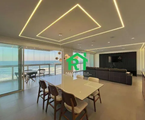 Apartamento frente mar com 5 quartos (5 suítes), 1 vaga, pitangueiras, guarujá/sp