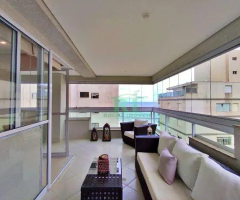 Apartamento vista mar, varanda gourmet, 3 suítes, 2 vagas, lazer, jardim astúrias, guarujá/sp