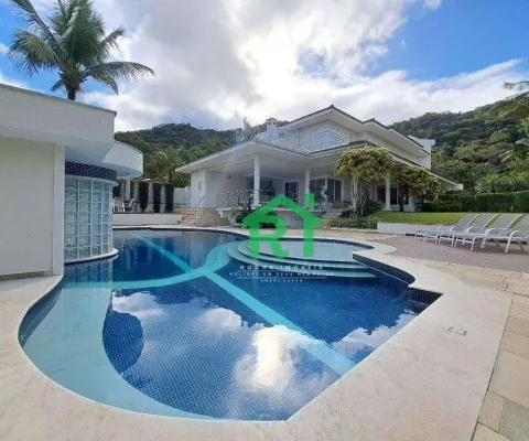 Casa com 5 dormitórios, (5 suítes), 4 vagas, condomínio fechado, lazer, enseada, guarujá/sp