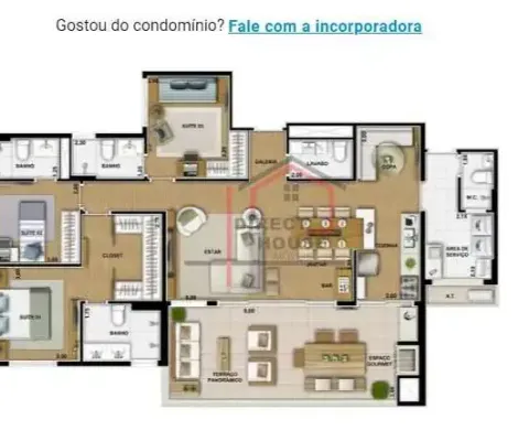 (p) apto alto padrão mobiliado 3 suítes 3 vagas vila andrade