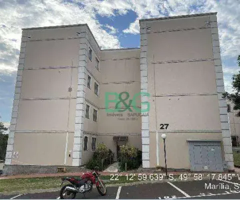 Apartamento com 2 dormitórios à venda, 41 m² por r$ 81.964,82 - residencial salé - marília/sp