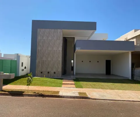 Casa térrea no condomínio splêndido com 3 suítes, sala em dois ambientes, cozinha gourmet com ilha e churrasqueira, piscina, sauna, 4 vagas.