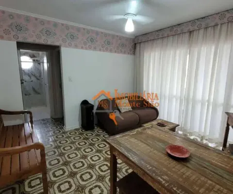 Apartamento com 1 dormitório à venda, 65 m² por r$ 405.000,00 - barra funda - guarujá/sp