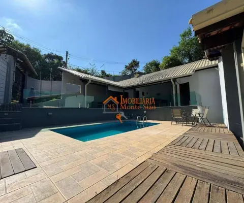 Chácara com 2 dormitórios à venda, 600 m² por r$ 522.000,00 - pouso alegre - santa isabel/sp