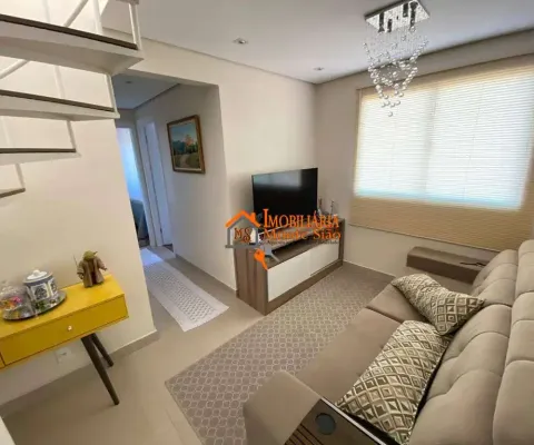 Cobertura com 2 dormitórios à venda, 86 m² por r$ 430.000,00 - jardim las vegas - guarulhos/sp