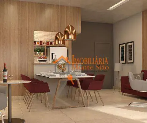 Apartamento com 2 dormitórios à venda, 46 m² por r$ 324.000,00 - vila galvão - guarulhos/sp