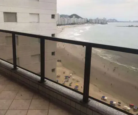 Apartamento com 3 dormitórios à venda, 171 m² por r$ 1.800.000,00 - praia das asturias frente mar - guarujá/sp