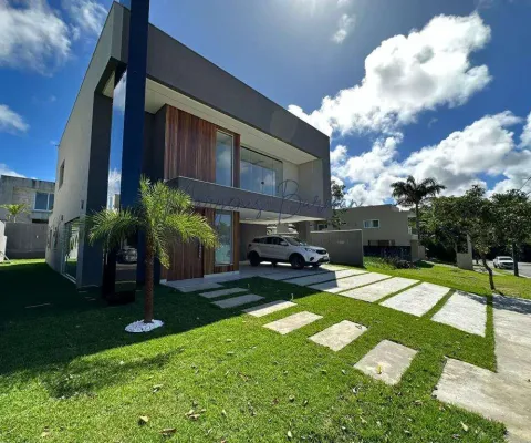 Casa em condomínio para venda em camaçari, alphaville litoral norte i (abrantes), 4 dormitórios, 4 suítes, 5 banheiros, 2 vagas